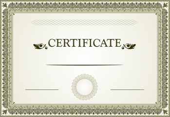 Certificate borders and template design