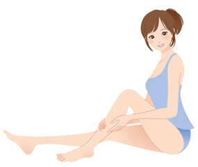 Obraz premium 女性 脚 美容