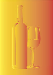 Warm wine silhouette