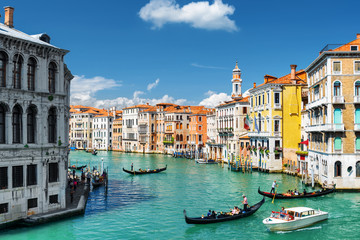 The Palazzo dei Camerlenghi and the Grand Canal in Venice, Italy
