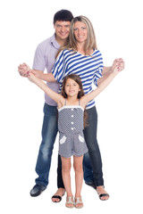 Happy parents with her daughter