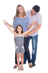 Fototapeta premium Happy parents and daughter