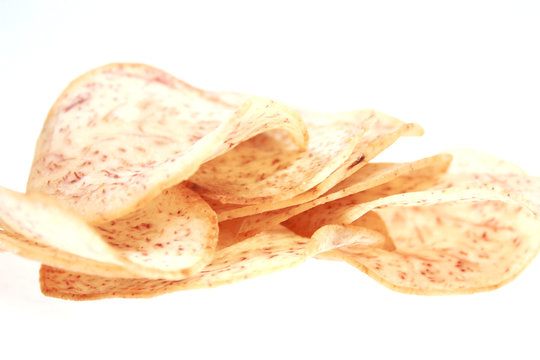 Taro Chips Close Up