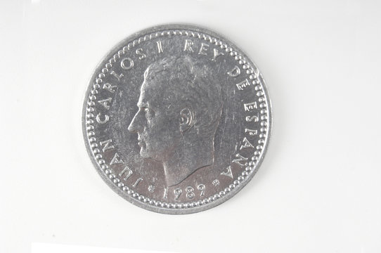 Spain coin mcro, una peseta