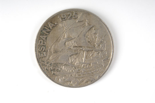 Spain coin of 1925 twenty cents