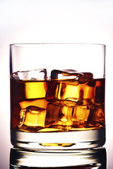 Стакан виски со льдом