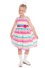 Beautiful little girl in full length