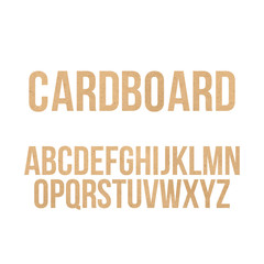 Cardboard paper alphabet