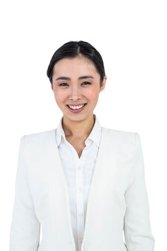 SMiling businesswoman smartly dressed