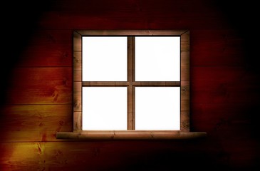 Window in wooden room