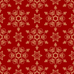 Seamless pattern with snowflakes