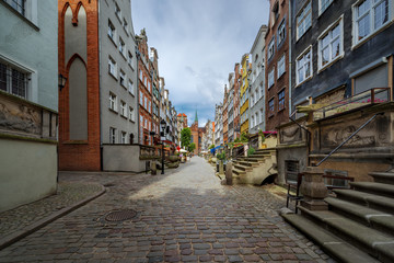 Fototapeta na wymiar Architecture of Mariacka street in Gdansk