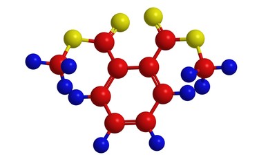 Molecular structure of phthalate (dimethylphtalate)