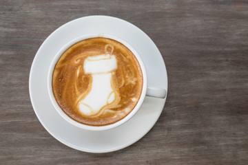 Latte Art Coffee Santa Sock