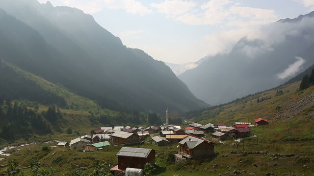Time Lapse footage of Elevit Valley in Black Sea (Karadeniz ) Region of Turkey
