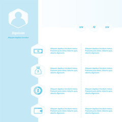 Timeline Infographic Design bule color