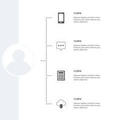 gray color infographic, timeline template