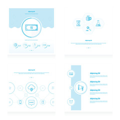 Concept design set 4 styles   blue color