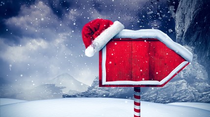 Santa sign in north pole