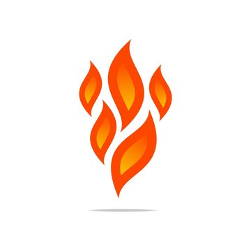 Logo flame fire design luxury logo design