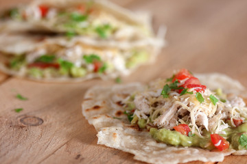 Chicken and vegetables tortilla
