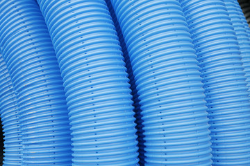 blue corrugated tube