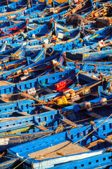 Fishing boats in the port of Essaouira, Morocco