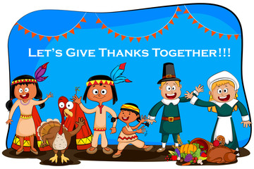 Happy Thanksgiving holiday greeting card