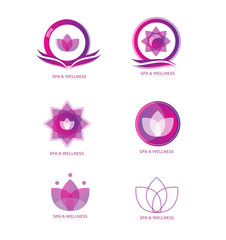 Spa logo icon set