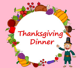 Happy Thanksgiving holiday greeting card