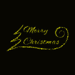 Merry Christmas signs of lights