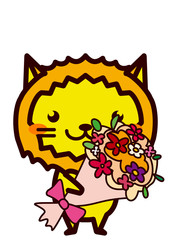 花束と動物シリーズ