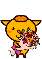 花束と動物シリーズ