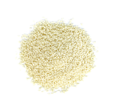 Pile of dried Sesame Seed isolated on a white background