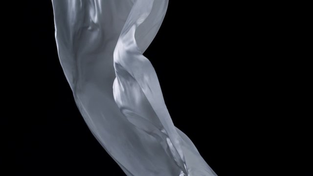 Flowing white cloth shooting with high speed camera, phantom flex.
