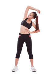 Fototapeta na wymiar Sport woman stretching exercise. Fitness concept