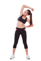 Sport woman stretching exercise. Fitness concept