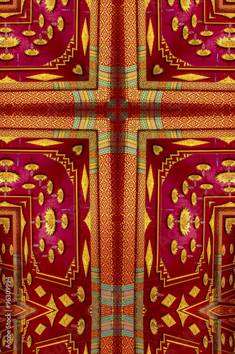 Garden Kaleidoscope At Olbrich >> Kaleidoscope Cross Gold And Red Ceiling Detail Thai Pavilion At Garden Kaleidoscope At Olbrich >> Kaleidoscope Cross Gold And Red Ceiling Detail Thai Pavilion At