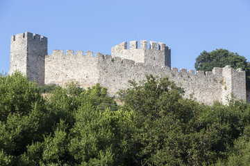 Fototapeta na wymiar Beautiful old fortress against the blue sky