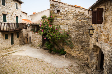 Fototapeta na wymiar Hum is a town in the central part of Istria