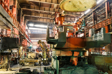 Metal smelting Steel mills factory scene