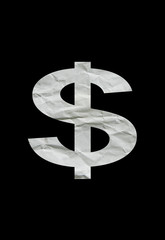 Torn pieces of paper on black backgroun