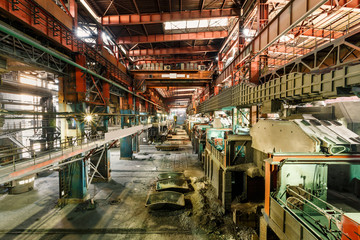 Metal smelting Steel mills factory scene