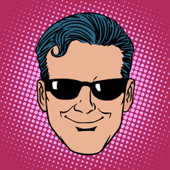 Retro Emoji spy man face