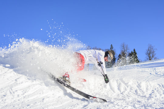 Sturzpilot auf der Skipiste