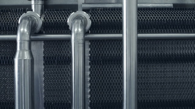 Inside industrial refrigirator - dolly motion