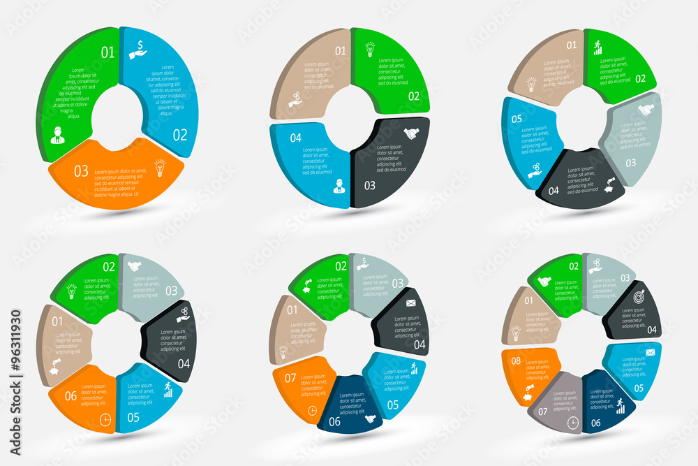 Poster vector isometric circle element for infographic.