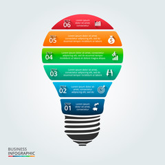 Vector lightbulb for infographic.