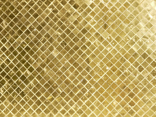 Naklejka premium Golden ceramic tile in The Grand Palace & Wat Phra Kaew (The Emerald Buddha Temple), Bangkok, Thailand