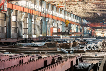 Metal smelting Steel mills factory scene